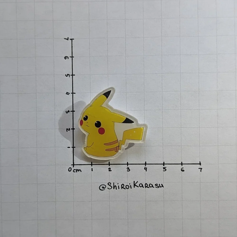 Pikachu Pokemon Anime Acrylic Pins Set of 6 NEW